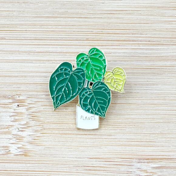 Potted Plant Enamel Pin, Cute Houseplant Pin Badge, Plant Lady Gift - Picture 2 of 4
